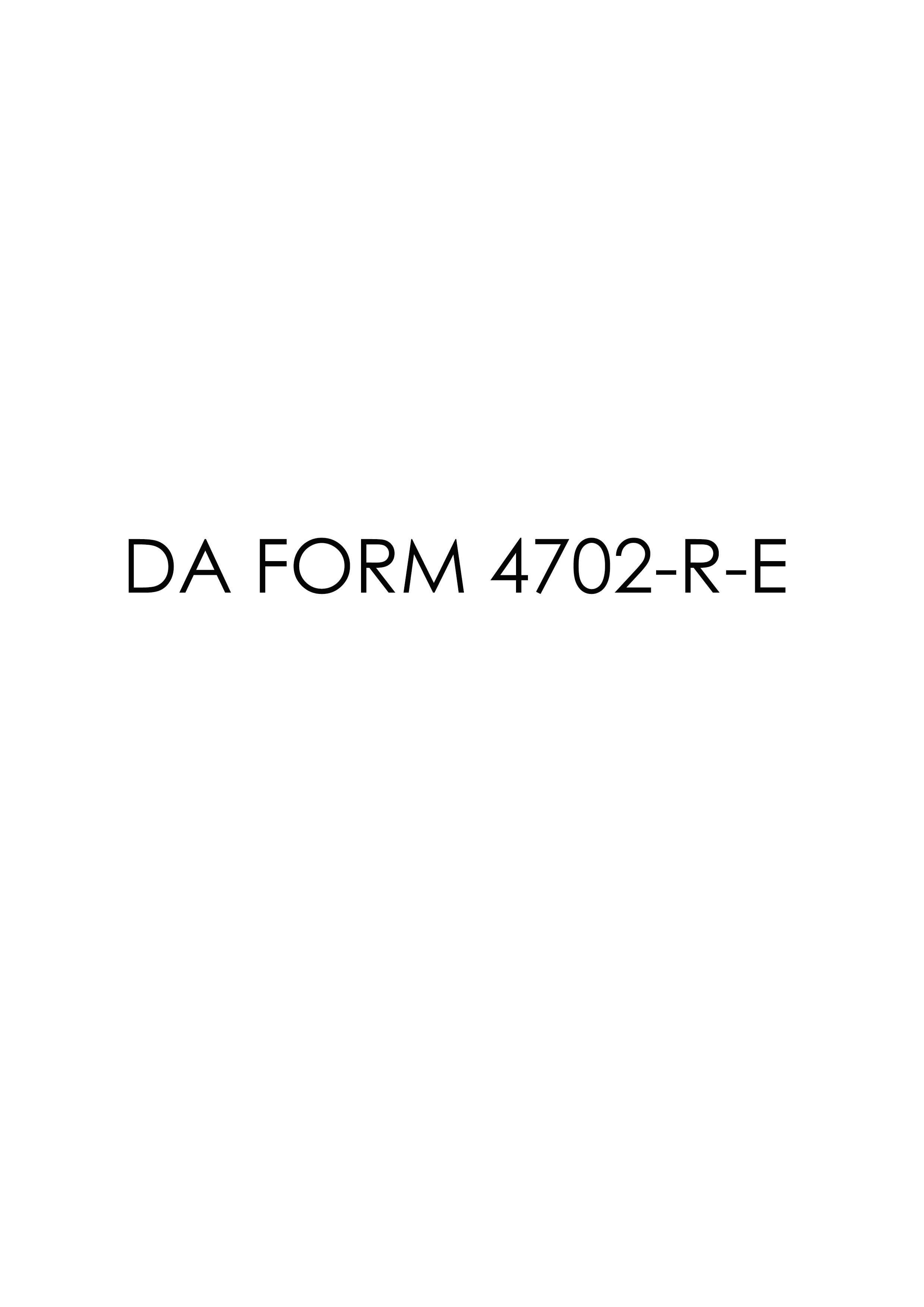 DA Form 4702-R-E form preview