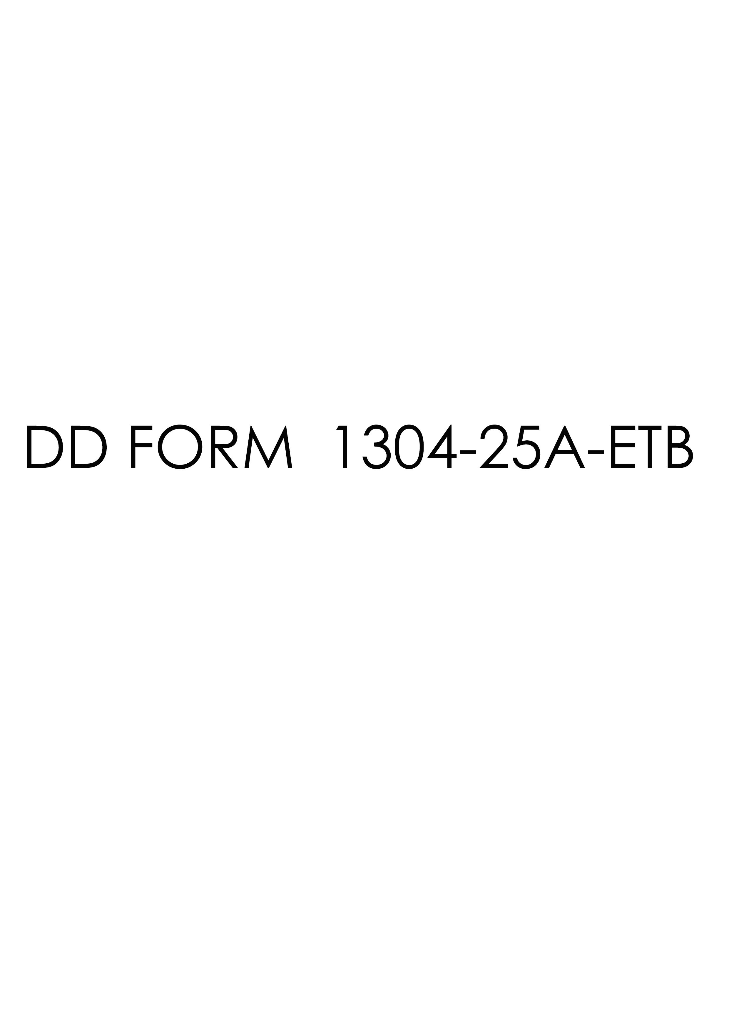 DD Form 1304-25A-ETB form preview