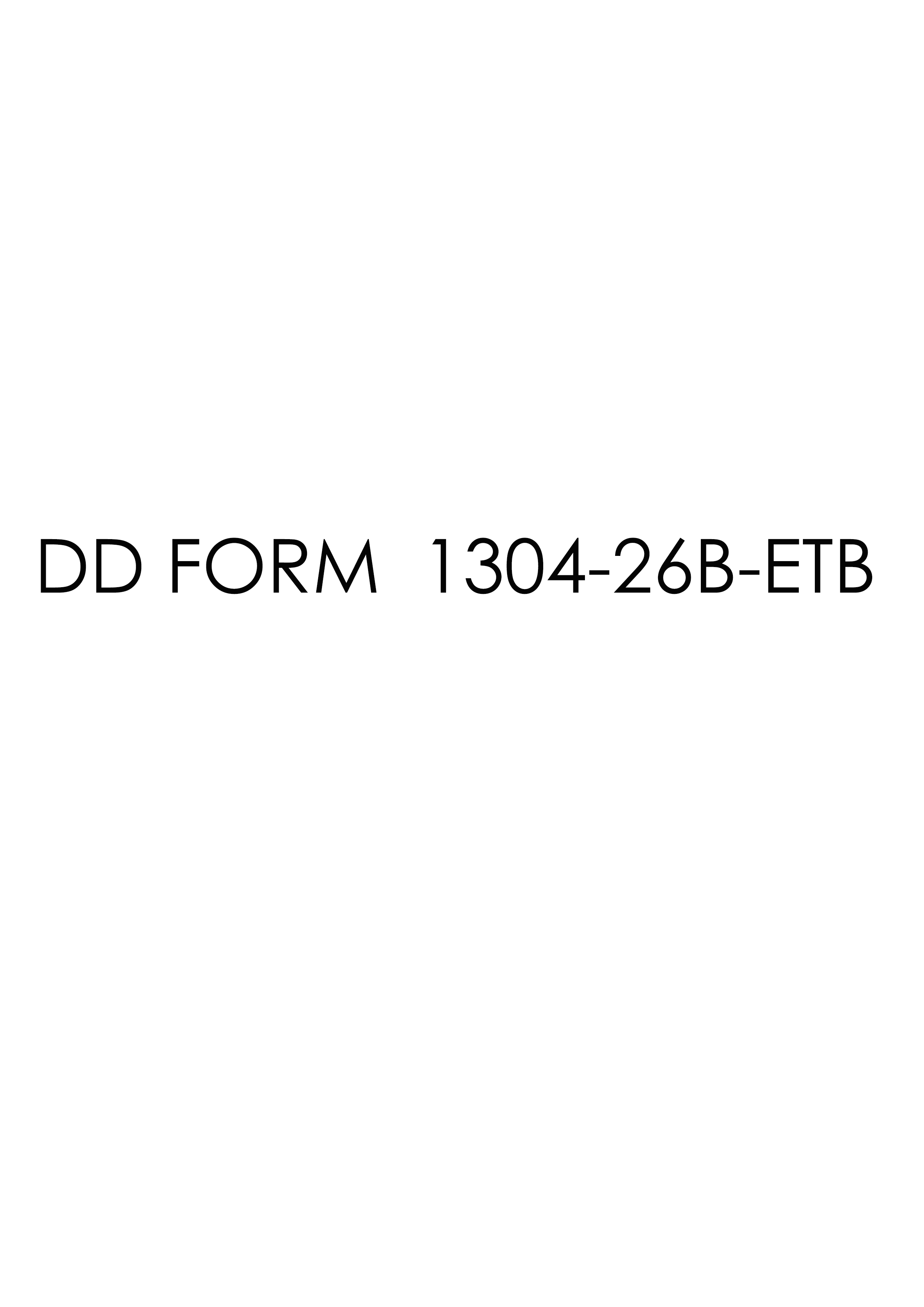DD Form 1304-26B-ETB form preview