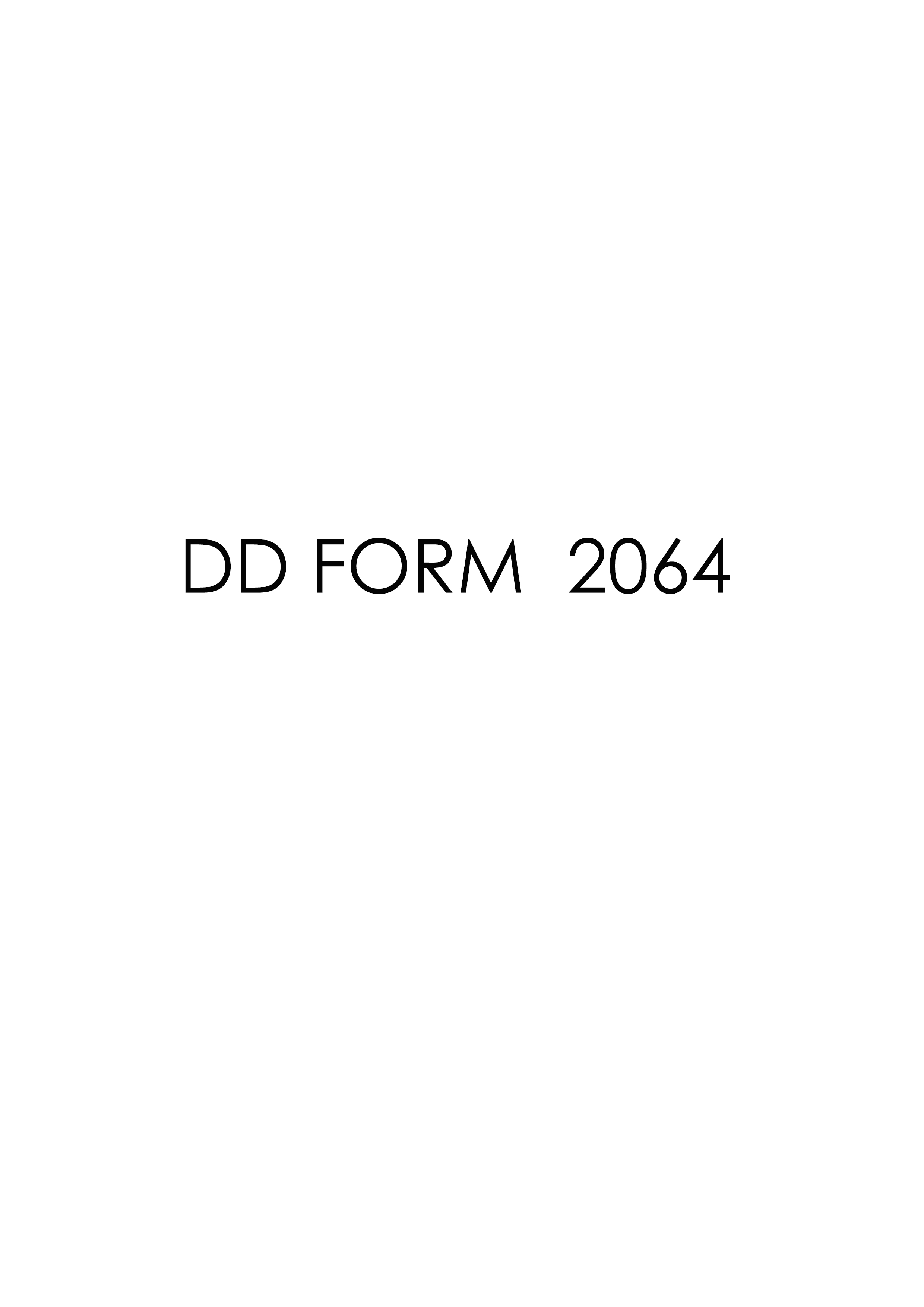 DD Form 2064 form preview